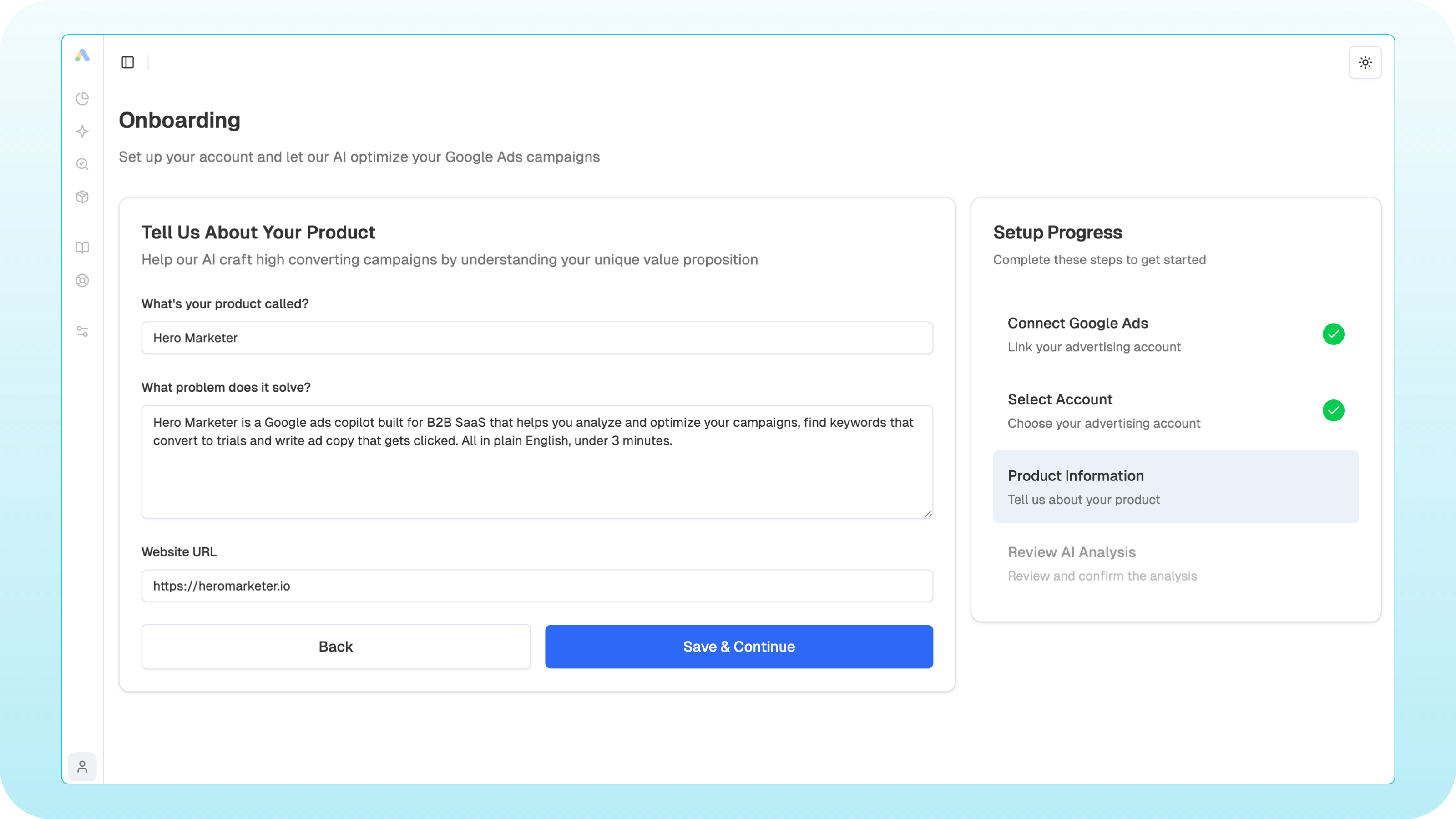 Hero Marketer Onboarding